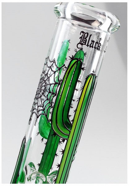Black Leaf - handbemalte Kolbenbong - Eisbong - Höhe 320mm - viele Designs - dein-Onlineheadshop.de