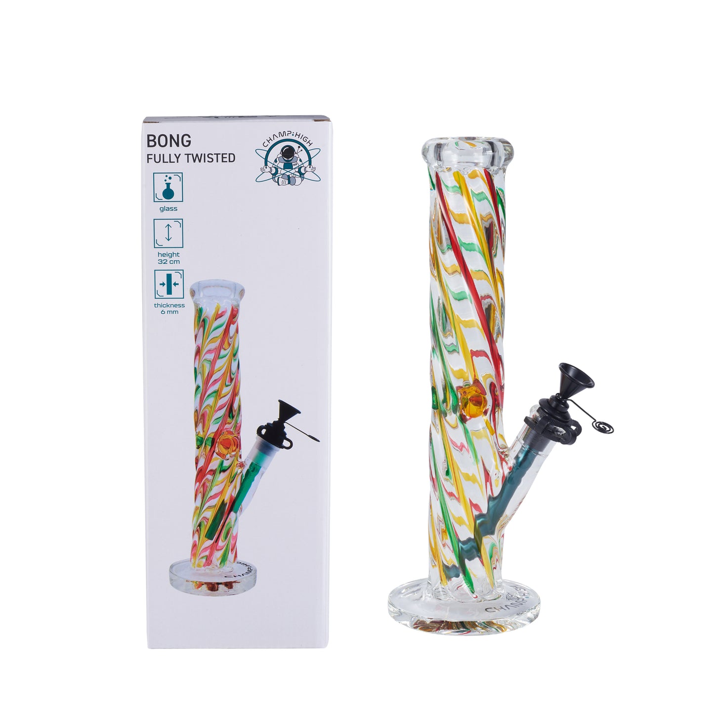 Champ High - Glasbong " Twisted#2" - Höhe 320mm