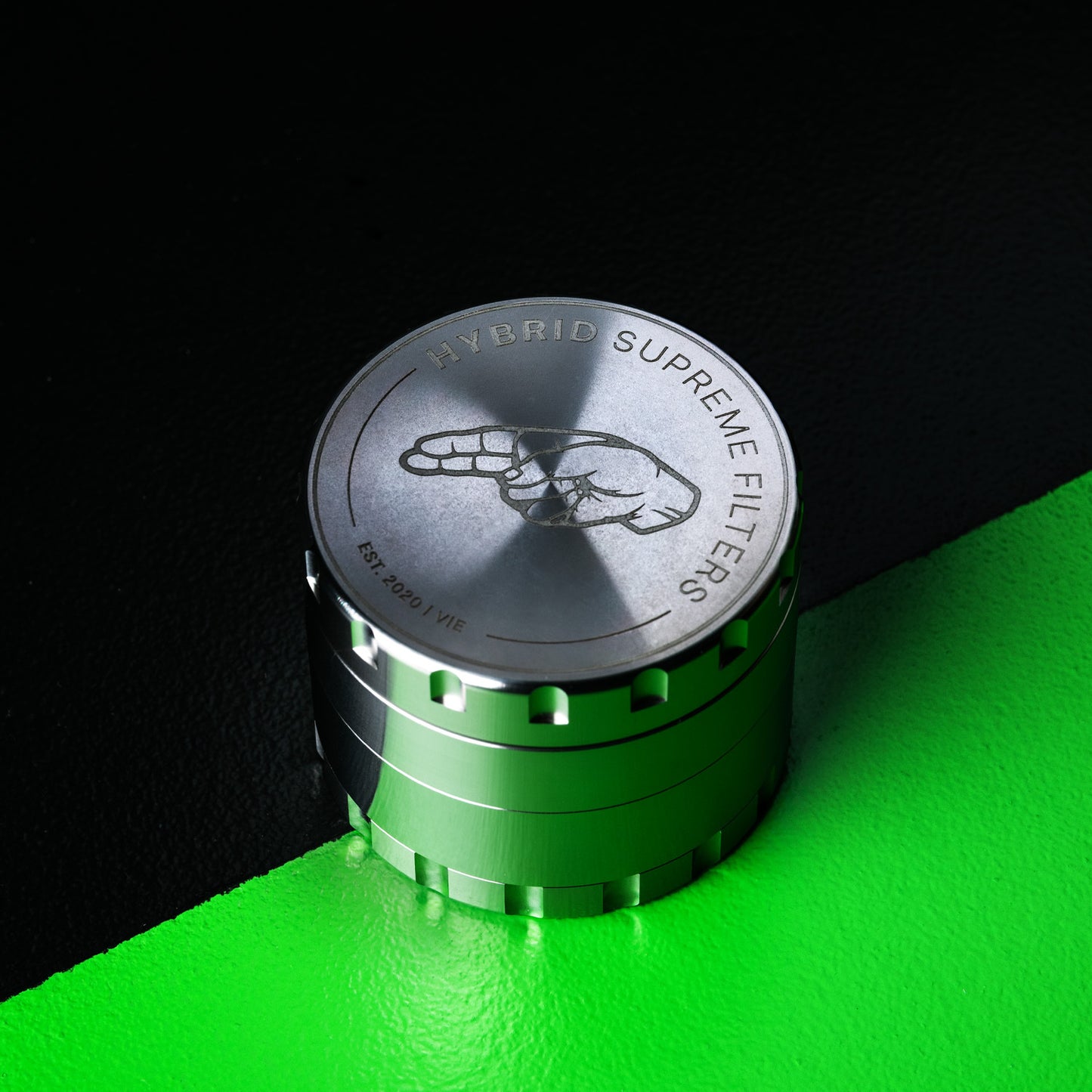 Hybrid - Premium Edelstahl-Grinder 4-tlg. - Steel - Ø 63mm