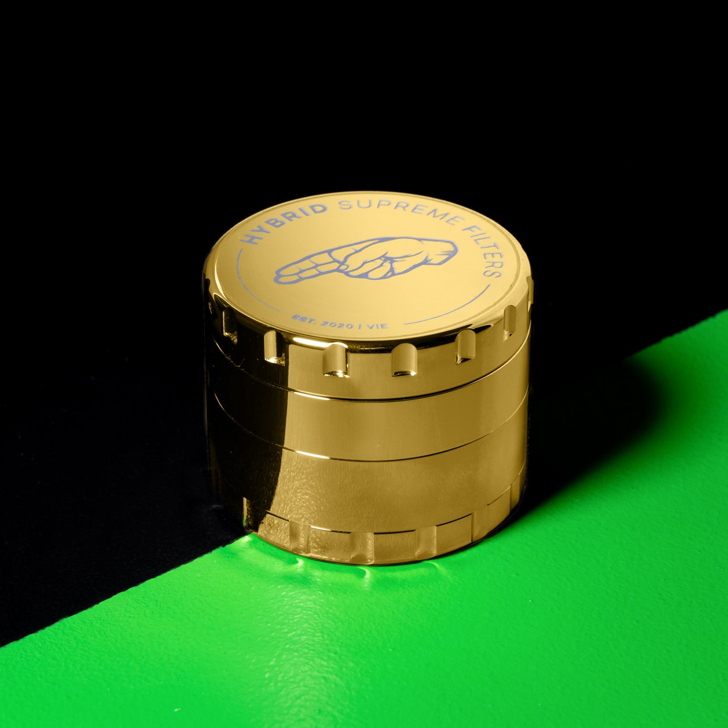 Hybrid - Premium Edelstahl-Grinder 4-tlg. - Gold - Ø 63mm