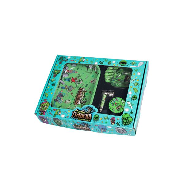 Heisenberg Raucherset - Grinder Tray Pfeife Aschenbecher - Geschenkset