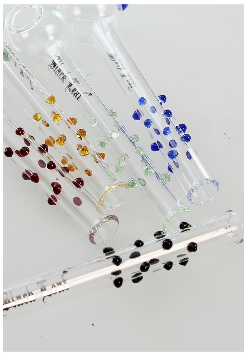 Black Leaf Ölpfeife "Noppen" - gerade Handpfeife aus Glas - dein-Onlineheadshop.de