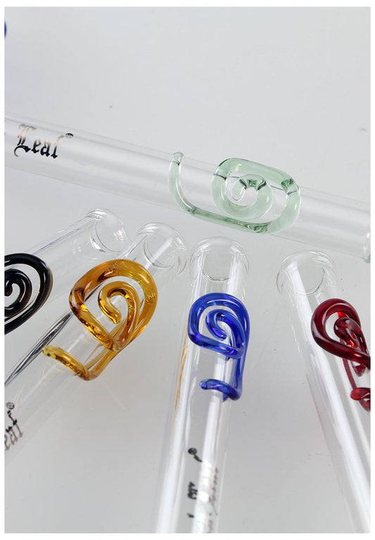 Black Leaf Ölpfeife "Schnecke" - gerade Handpfeife aus Glas - dein-Onlineheadshop.de