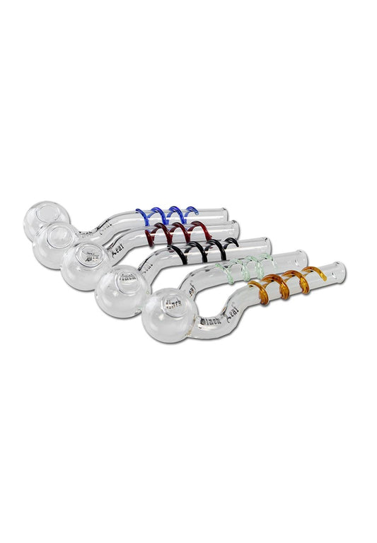 Black Leaf Ölpfeife "Spirale" - Handpfeife aus Glas - verschiedene Farben - dein-Onlineheadshop.de