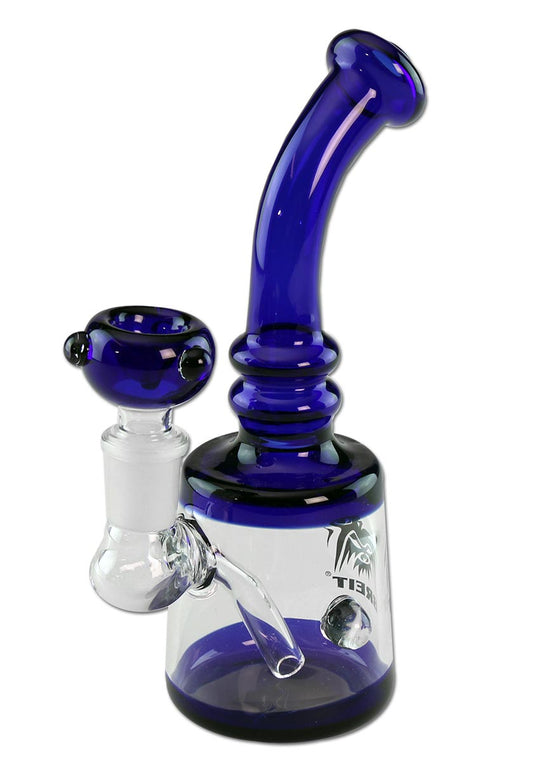 Breitseite "Breit" Glasbong - Höhe 170mm - klar / blau - dein-Onlineheadshop.de