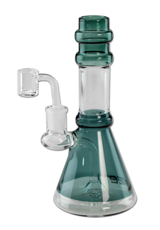 Blaze Glass Dabbingpfeife - 21 hoche Glaspfeife mit Aquamarin-Akzenten