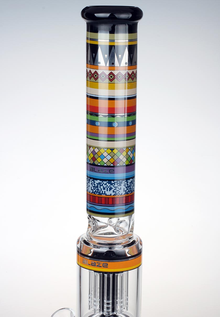 Blaze Glass Eisbong mit Perkolator - Höhe 490mm - verschiedene Designs - dein-Onlineheadshop.de