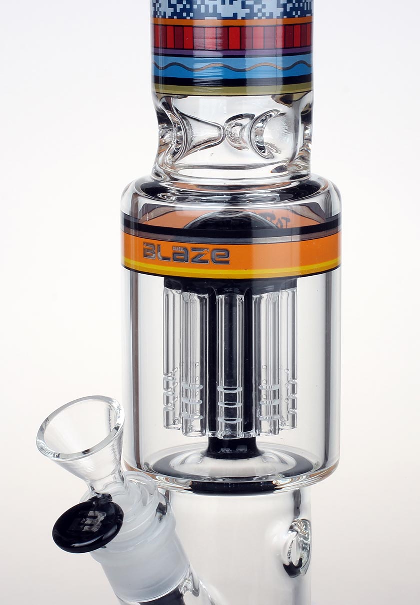 Blaze Glass Eisbong mit Perkolator - Höhe 490mm - verschiedene Designs - dein-Onlineheadshop.de