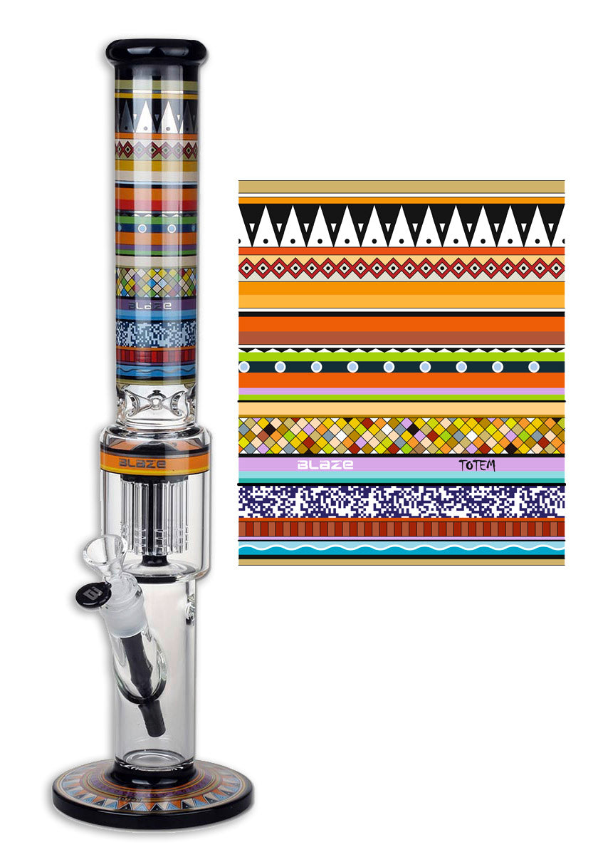 Blaze Glass Eisbong mit Perkolator - Höhe 490mm - verschiedene Designs - dein-Onlineheadshop.de