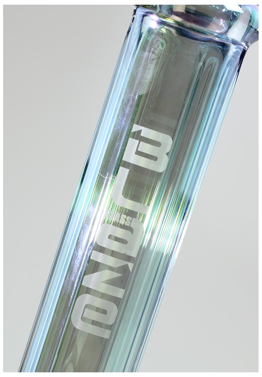 Blaze Glass "Gear" Eisbong - Regenbogen / Metalliceffekt - Höhe 455mm
