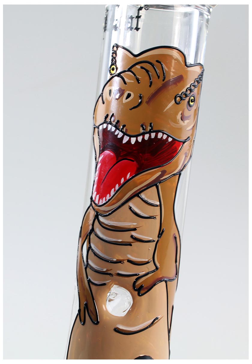 Black Leaf - handbemalte Kolbenbong - Eisbong - Höhe 320mm - viele Designs - dein-Onlineheadshop.de