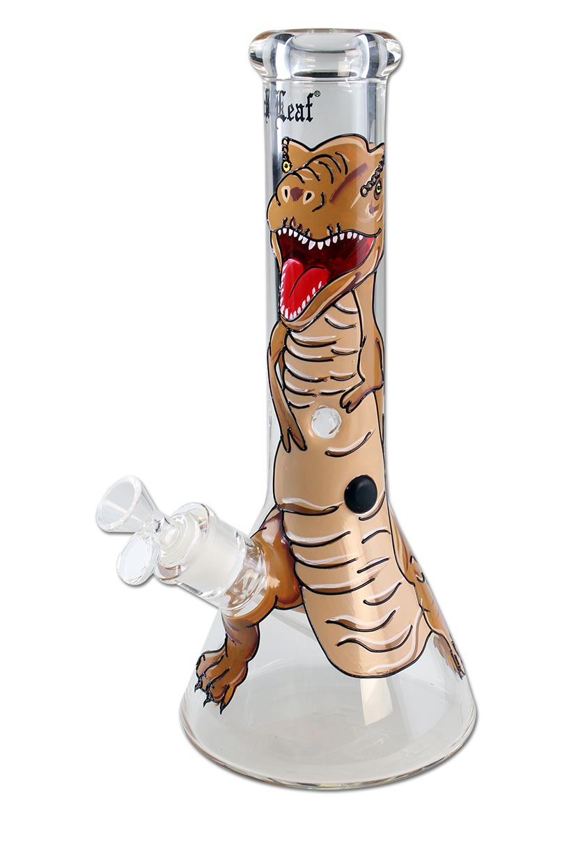 Black Leaf - handbemalte Kolbenbong - Eisbong - Höhe 320mm - viele Designs - dein-Onlineheadshop.de