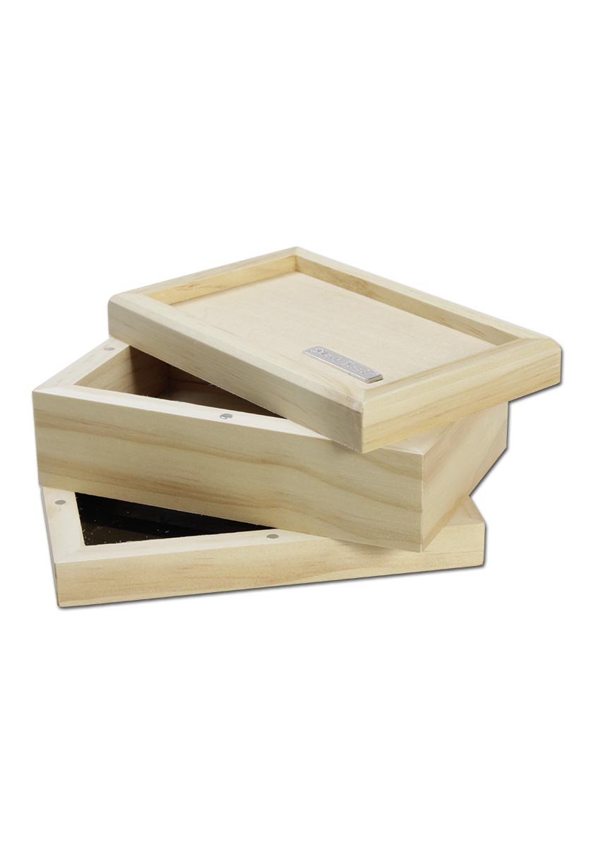 "Black Leaf" Aufbewahrungsbox aus Holz mit Pollensieb - 60 Mikron - dein-Onlineheadshop.de