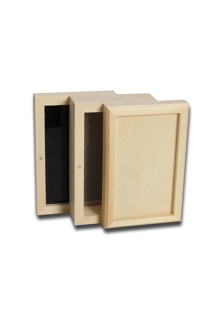 "Black Leaf" Aufbewahrungsbox aus Holz mit Pollensieb - 60 Mikron - dein-Onlineheadshop.de