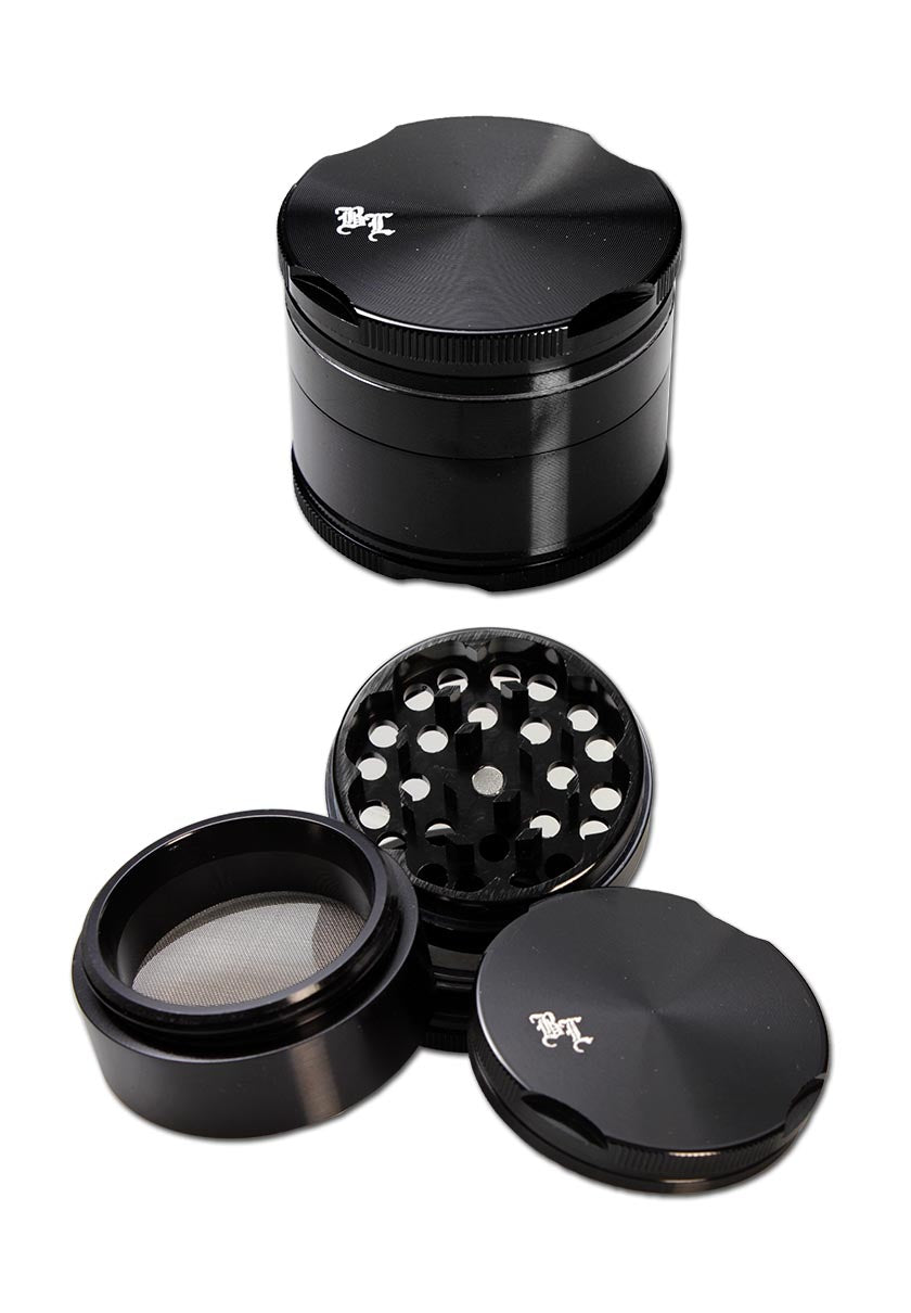 Black Leaf "New Edge" 4-tlg. Aluminium-Grinder Ø 50mm - viele Farben - dein-Onlineheadshop.de