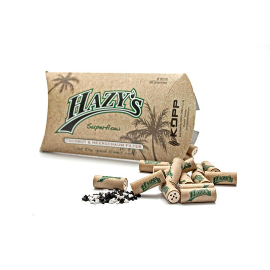 HAZYs Kokosnusskohle + Meerschaum 50x Aktivkohle-Filter - Ø 8mm - dein-Onlineheadshop.de