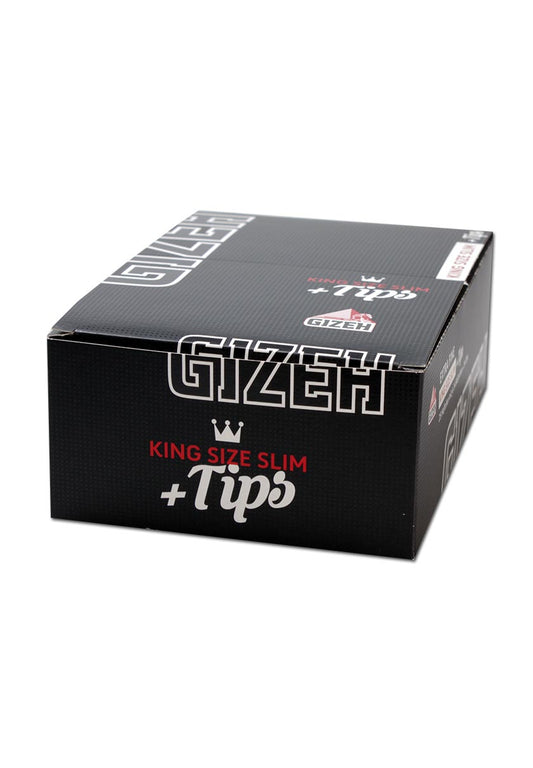 GIZEH Black King Size Slim + Tips & Longpapers