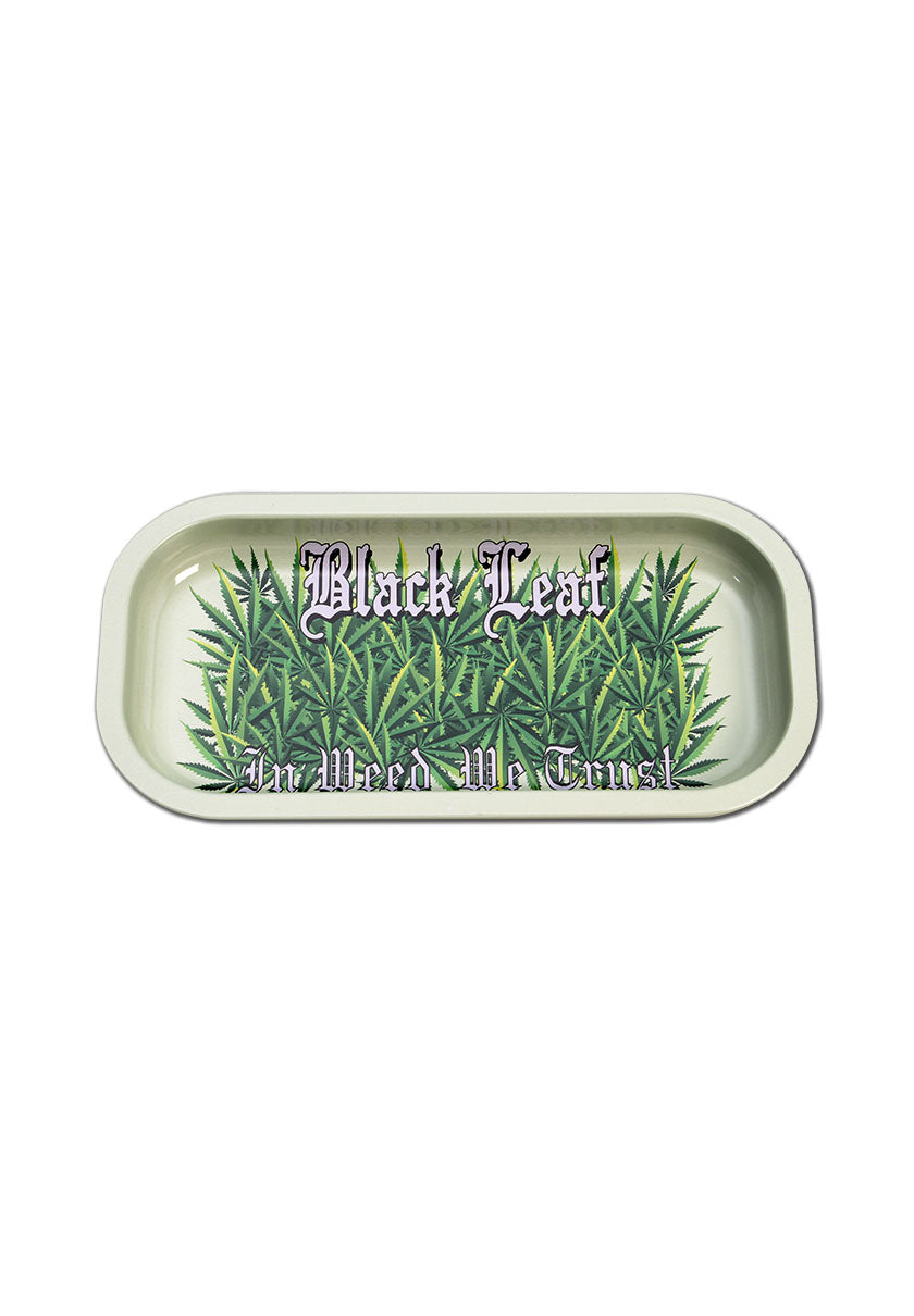 Black Leaf Rolling Tray 206x105x18mm Metall - viele Designs - dein-Onlineheadshop.de