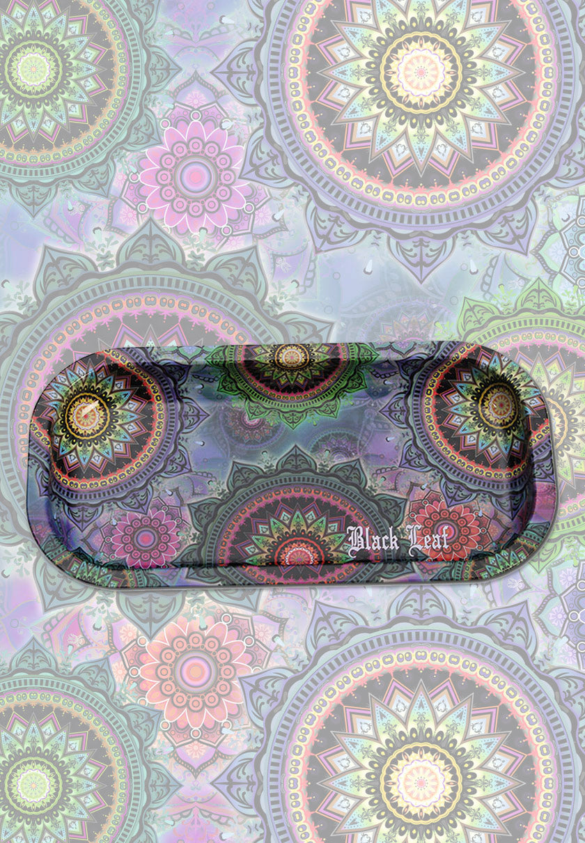 Black Leaf Rolling Tray 206x105x18mm Metall - viele Designs - dein-Onlineheadshop.de