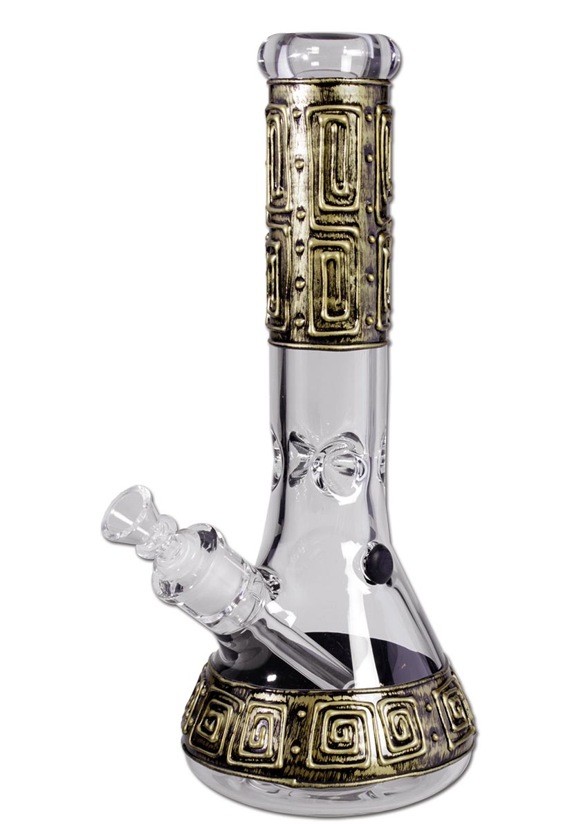 Black Leaf - handbemalte Kolbenbong - Eisbong - Höhe 320mm - viele Designs - dein-Onlineheadshop.de