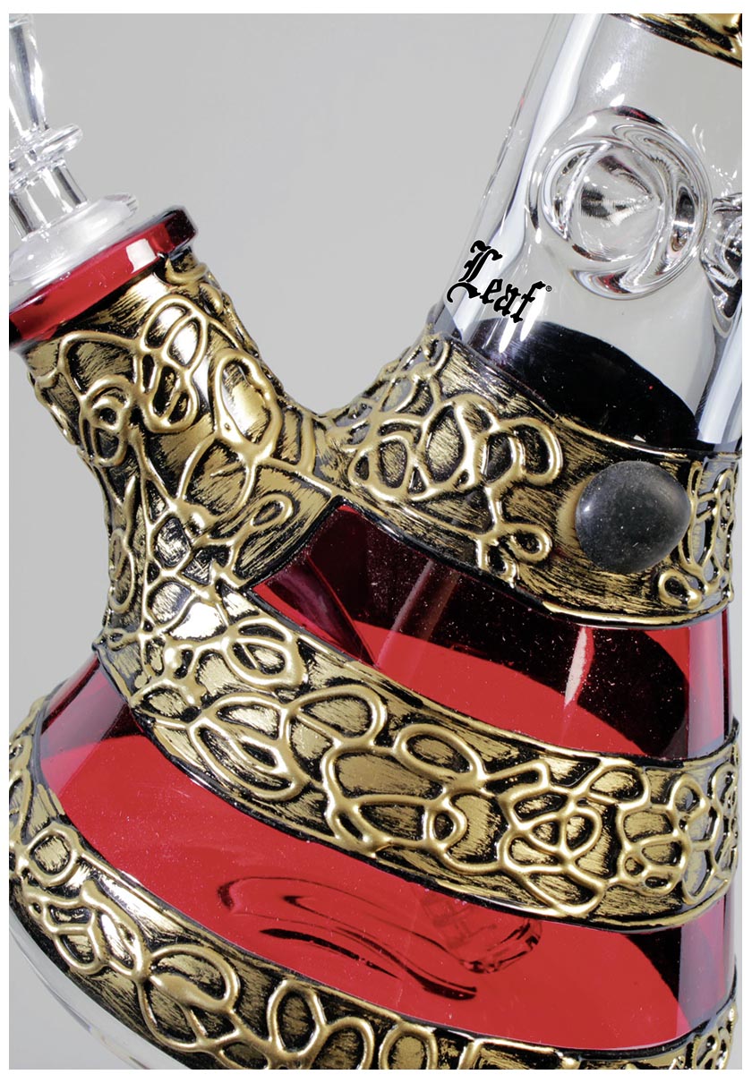 Black Leaf - handbemalte Kolbenbong - Eisbong - Höhe 320mm - viele Designs - dein-Onlineheadshop.de