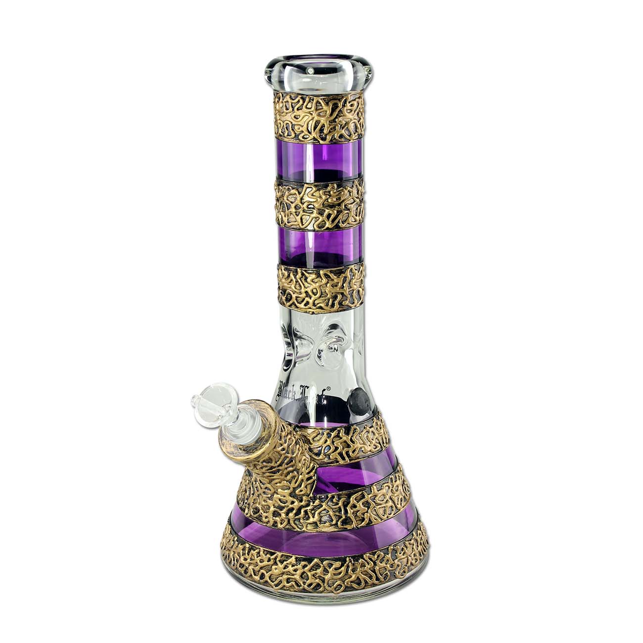 Black Leaf - handbemalte Kolbenbong - Eisbong - Höhe 320mm - viele Designs - dein-Onlineheadshop.de