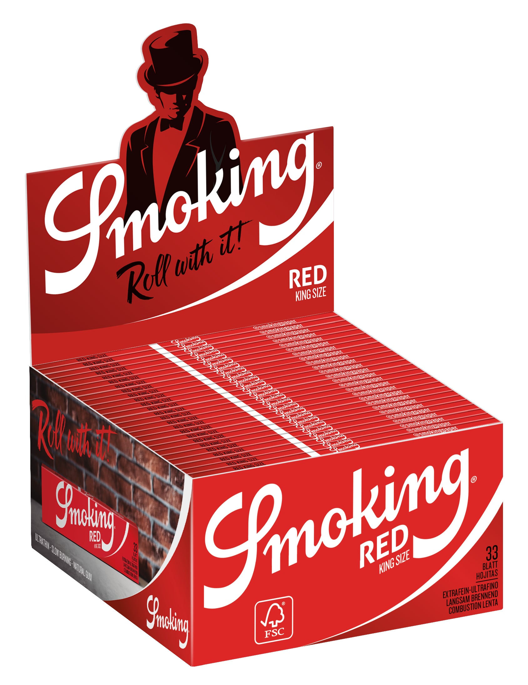Smoking Paper King Size Red / Rot - Longpapers - dein-Onlineheadshop.de