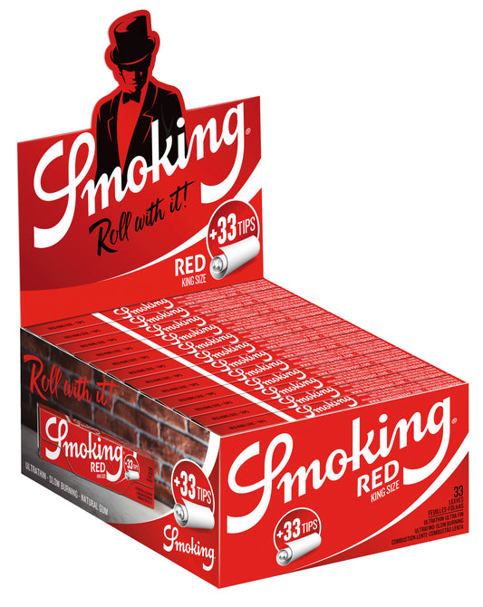 Smoking Paper Red - King Size - mit Filtertips