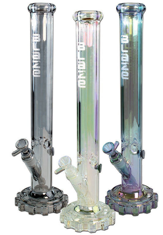 Blaze Glass "Gear" Eisbong - Regenbogen / Metalliceffekt - Höhe 455mm - dein-Onlineheadshop.de