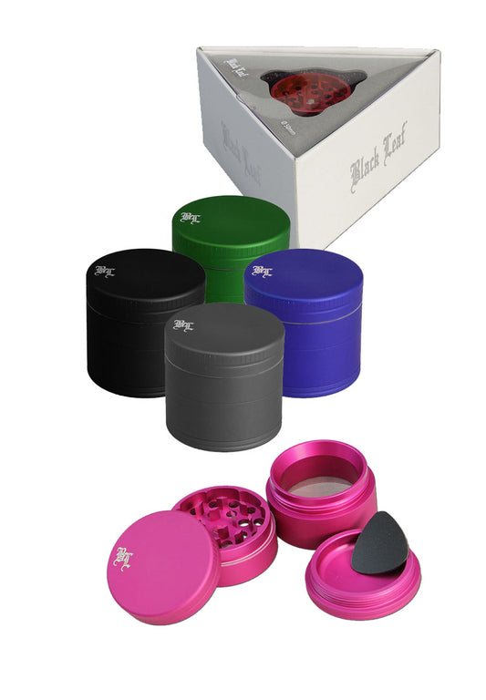 Black Leaf - Aluminiumgrinder 4-tlg. - viele Farben - Ø 49mm - dein-Onlineheadshop.de