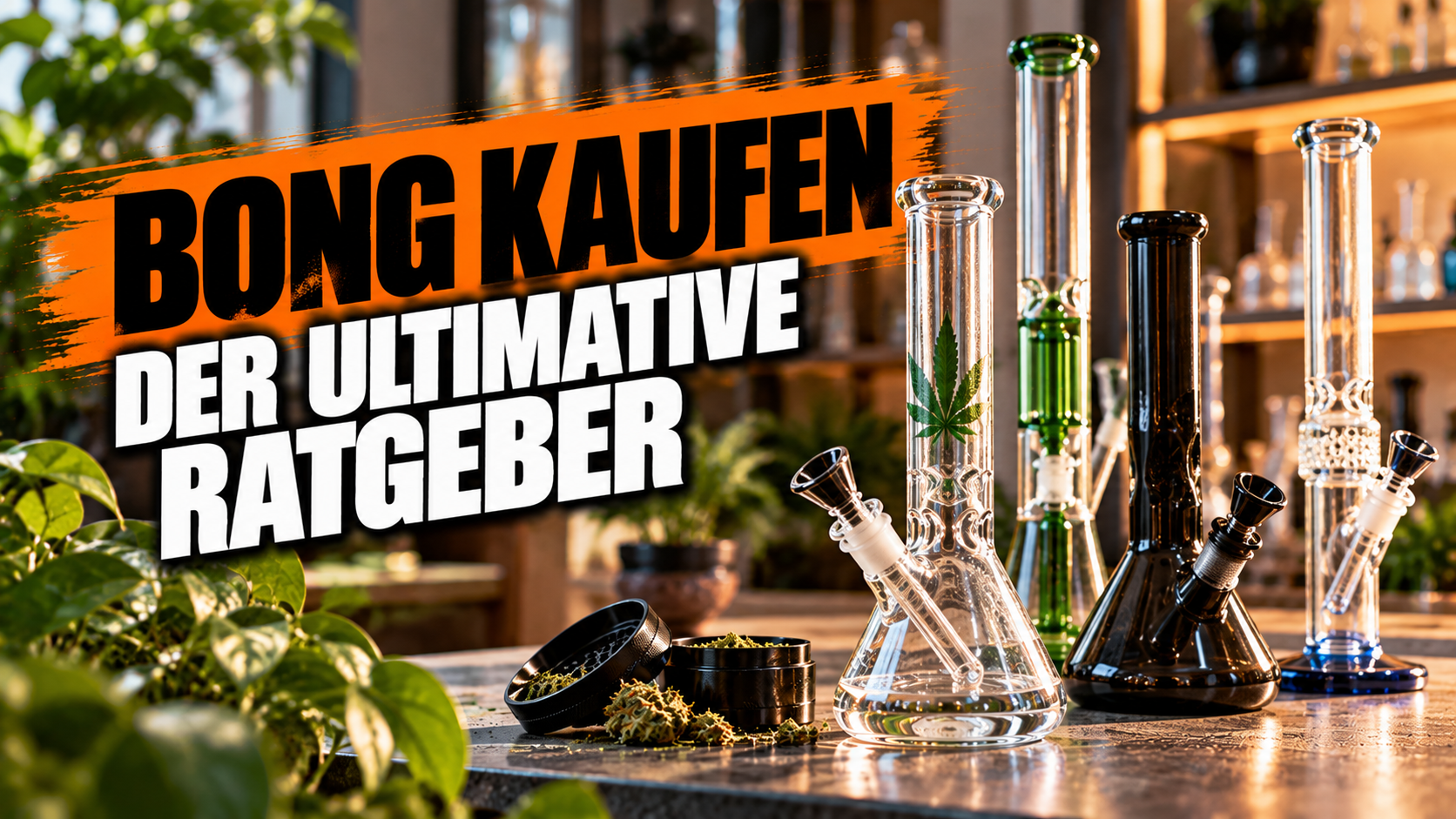Bong kaufen: Glasbong, Acrylbong und Silikonbong im Vergleich
