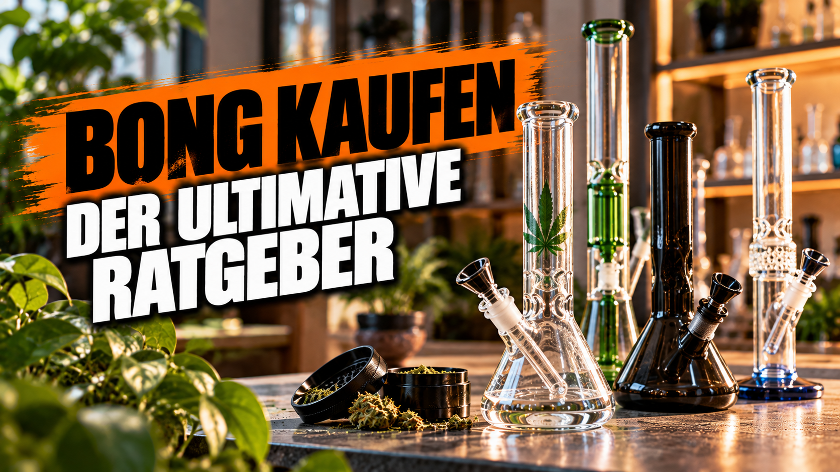Bong kaufen: Glasbong, Acrylbong und Silikonbong im Vergleich
