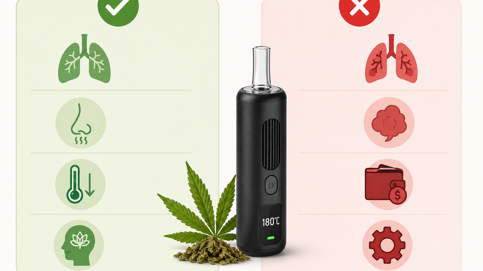 Vorteile & Nachteile des Vaporisierens von Cannabis