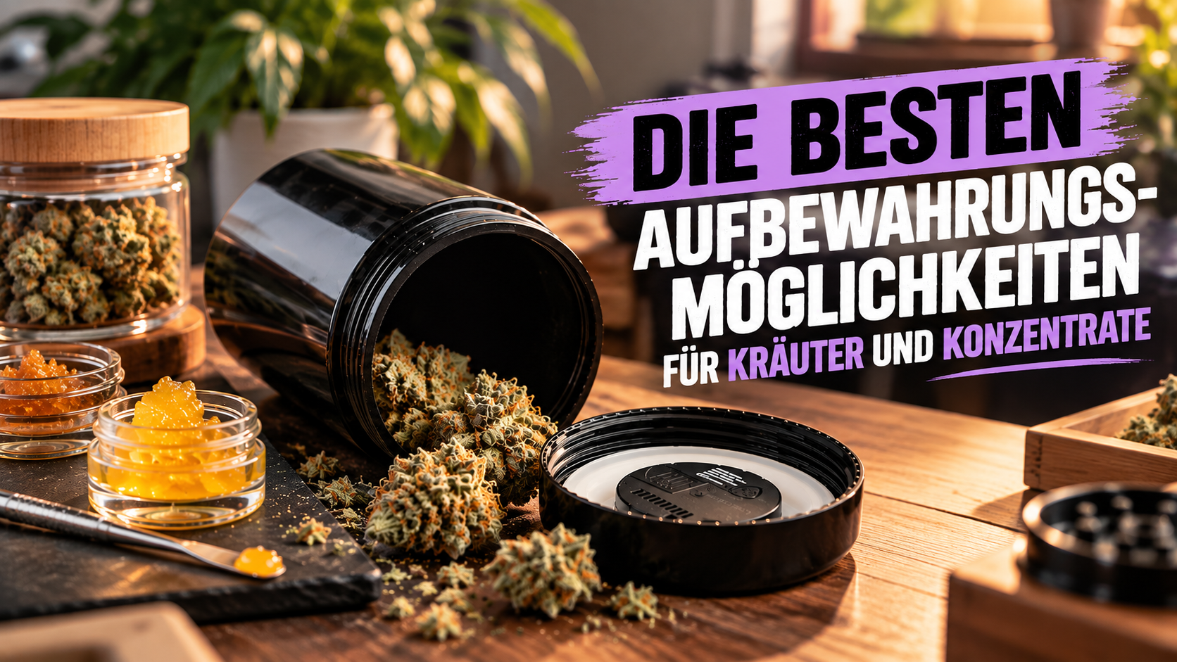 Kräuter richtig aufbewahren: Violettglas, Edelstahlcontainer und TerpLoc-Beutel