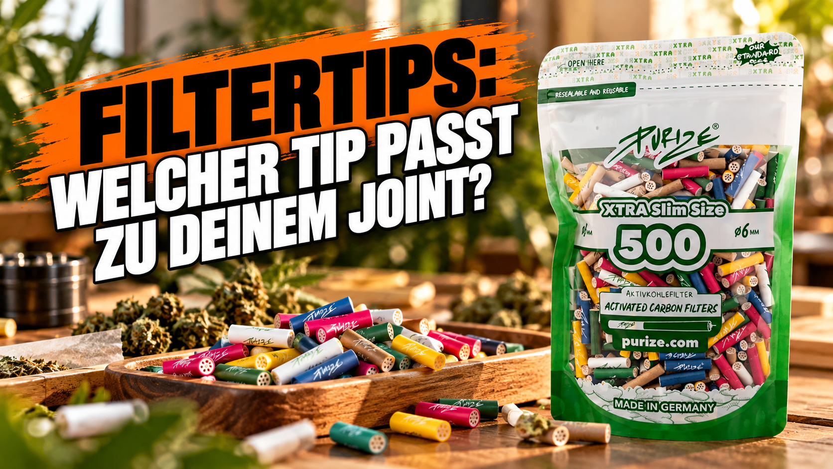Filtertips im Vergleich: Papier-Tips, Glastips, Holztip und Aktivkohlefilter