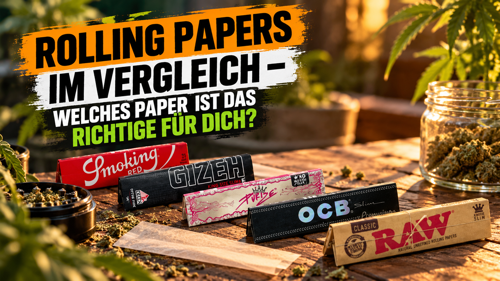 Rolling Papers im Vergleich: RAW, OCB, Smoking und Sloow Longpapers