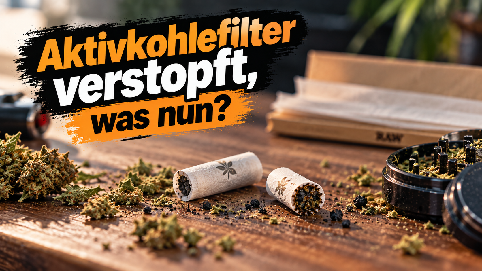 Foto von verstopften Aktivkohlefiltern