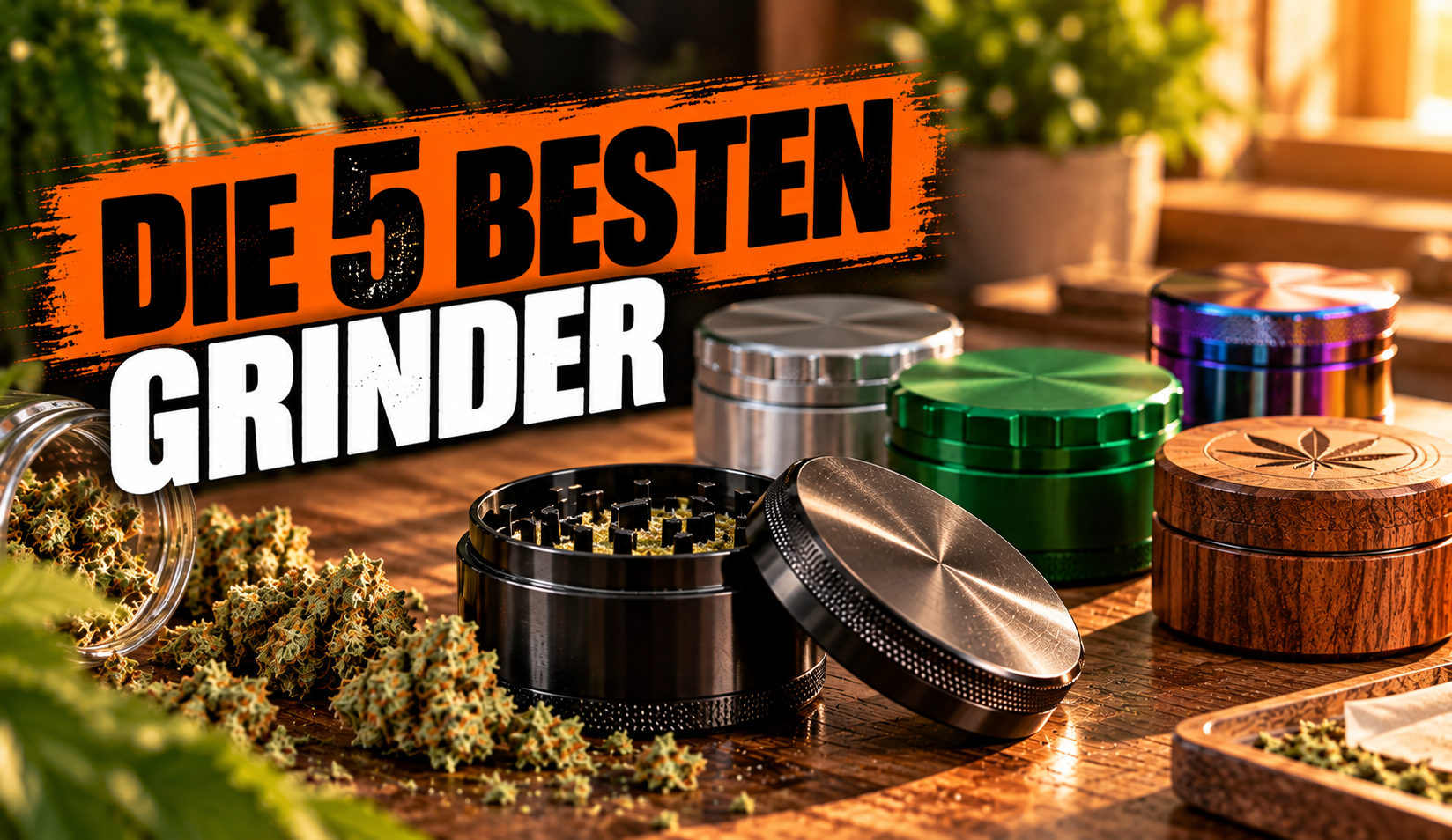 Die 5 besten Grinder aus Edelstahl, Aluminium, Holz und Hanfkunststoff