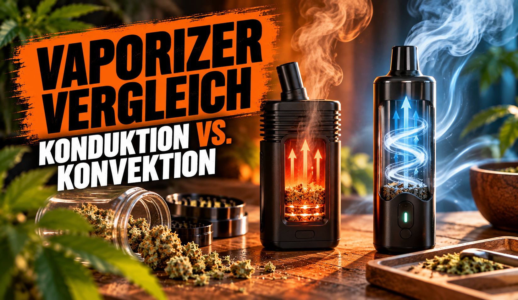 Vergleich der Vaporizer Heizarten Konduktion, Konvektion und Hybrid