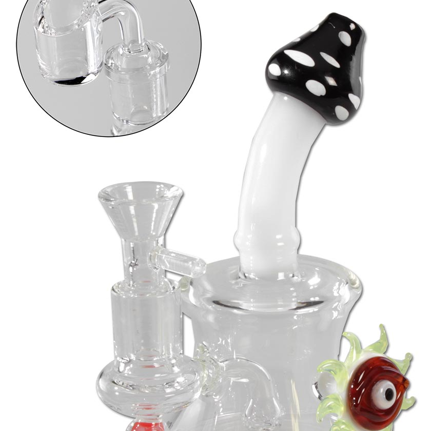 Black Leaf "Mushroom" - Glasbubbler für Kräuter & Öle - Höhe 145mm