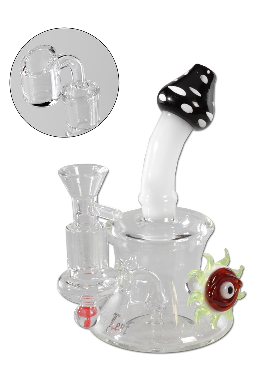 Black Leaf "Mushroom" - Glasbubbler für Kräuter & Öle - Höhe 145mm