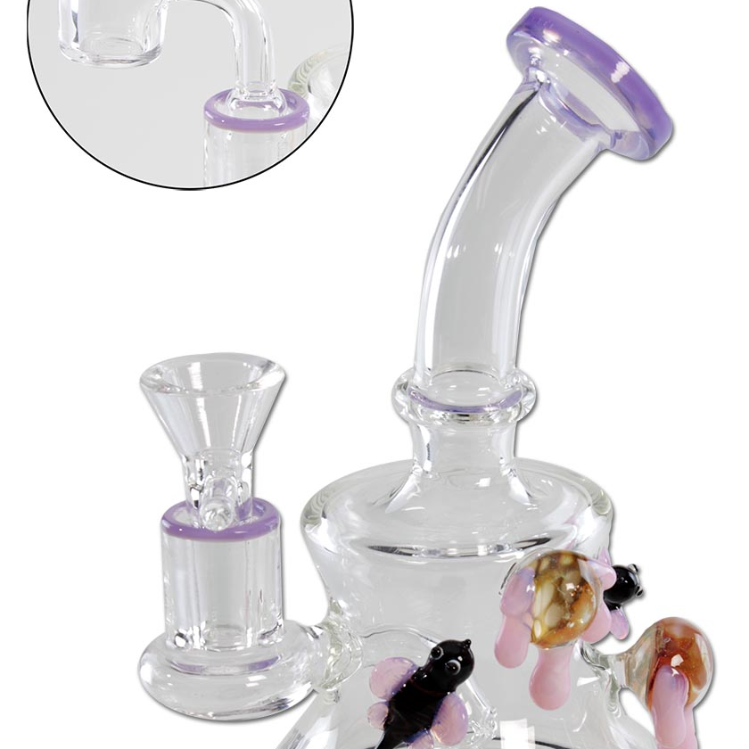 Black Leaf "Bees" - Glasbubbler für Kräuter & Öle - Höhe 160mm - dein-Onlineheadshop.de
