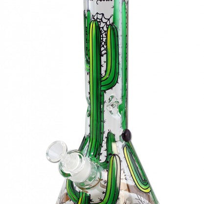 Black Leaf - handbemalte Kolbenbong - Eisbong - Höhe 320mm - viele Designs - dein-Onlineheadshop.de