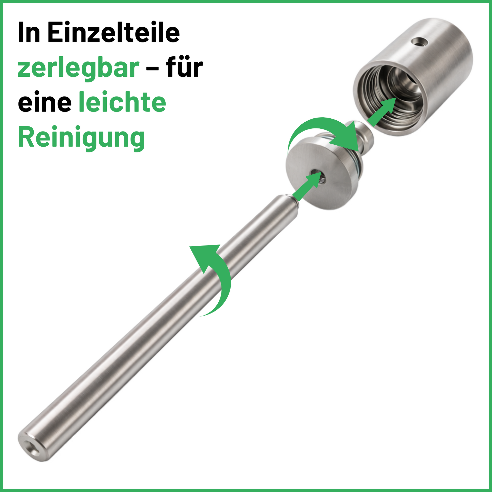 TiSmoke - hochwertige Titanpfeife aus 3 teilen | Purpfeife - L 90mm - dein-Onlineheadshop.de