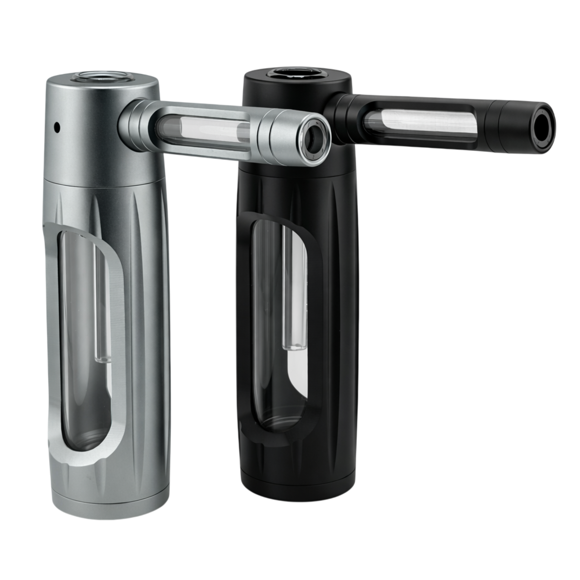 PuffX VapoBong tragbare Bong Aluminium & Glas – Kompakte Wasserpfeife