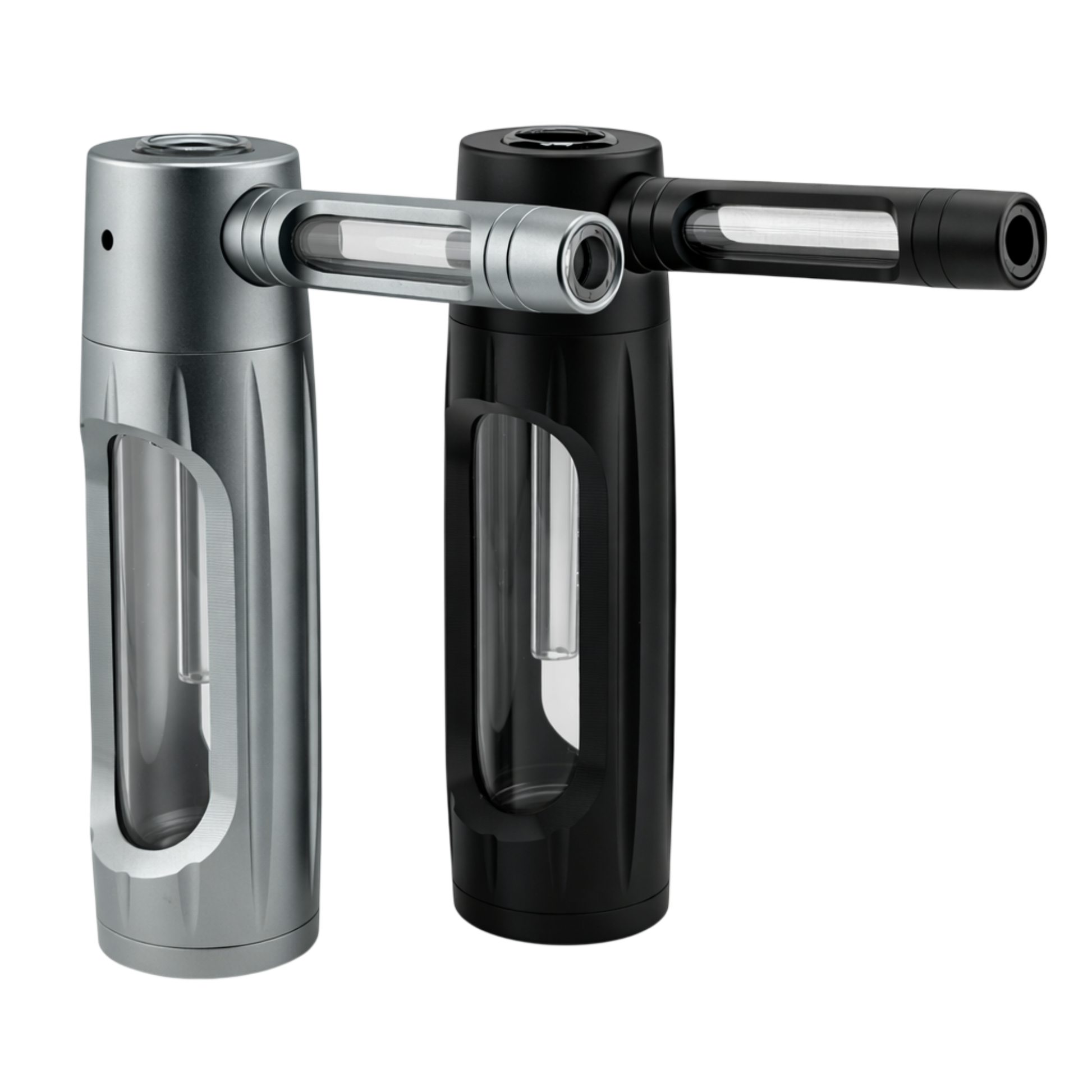 PuffX VapoBong tragbare Bong Aluminium & Glas – Kompakte Wasserpfeife