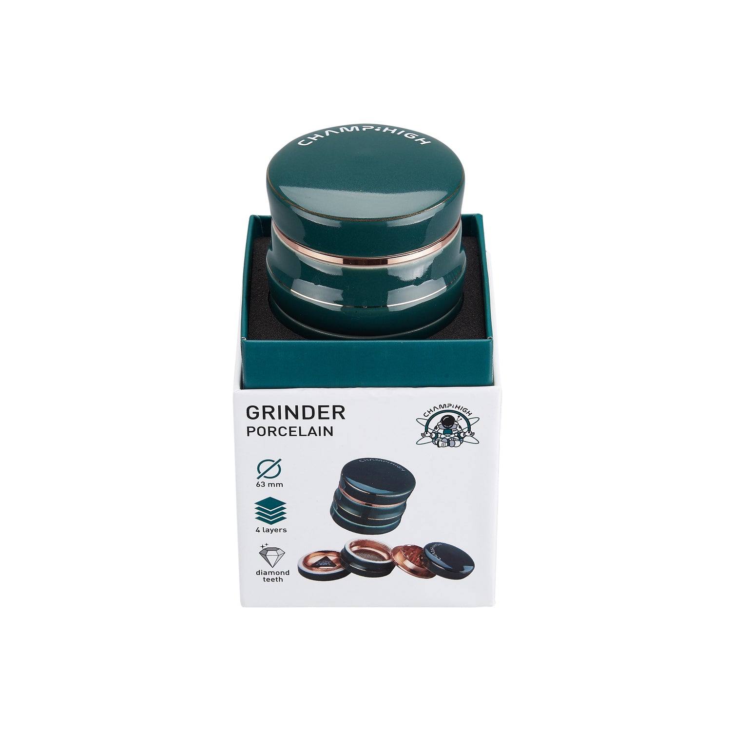 Champ High Porzellan-Grinder 4-tlg. Ø 63mm
