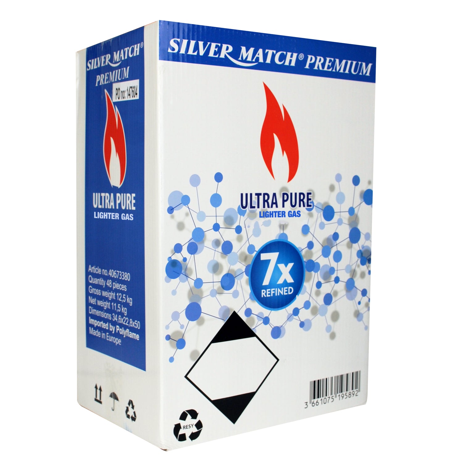Silver Match Premium | 7x gereinigtes Feuerzeuggas / Extraktionsgas 300ml - dein-Onlineheadshop.de