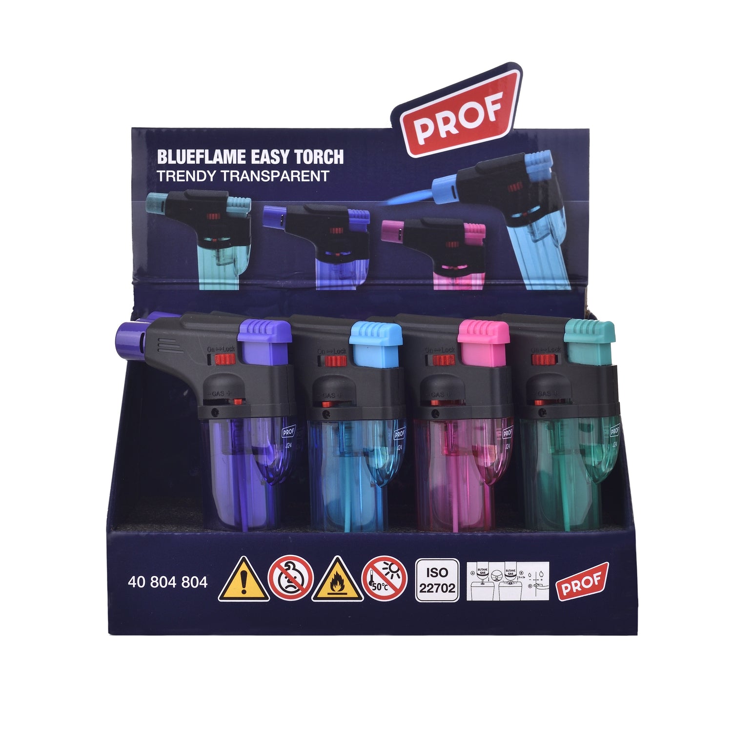 Prof | Sturmfeuerzeug Jet Flame Easy Torch Trendy Transparent