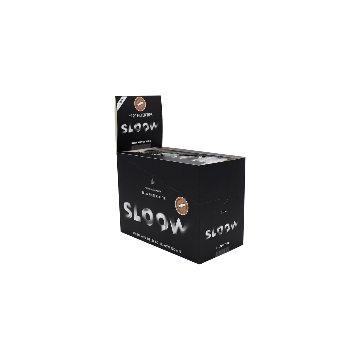 Sloow | 120x Eco Slim Filter aus Papier  - Zigarettendrehfilter Ø 6mm